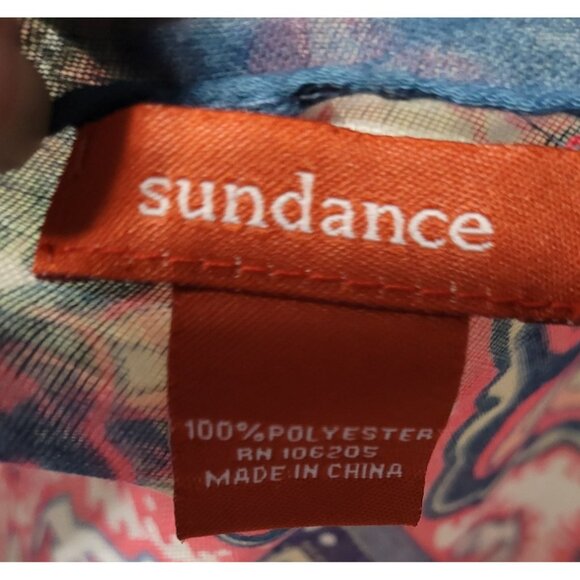 Sundance Multicolor Square Scarf Wrap Tassels Boho Style 100% Polyester 39x42" - Picture 3 of 5